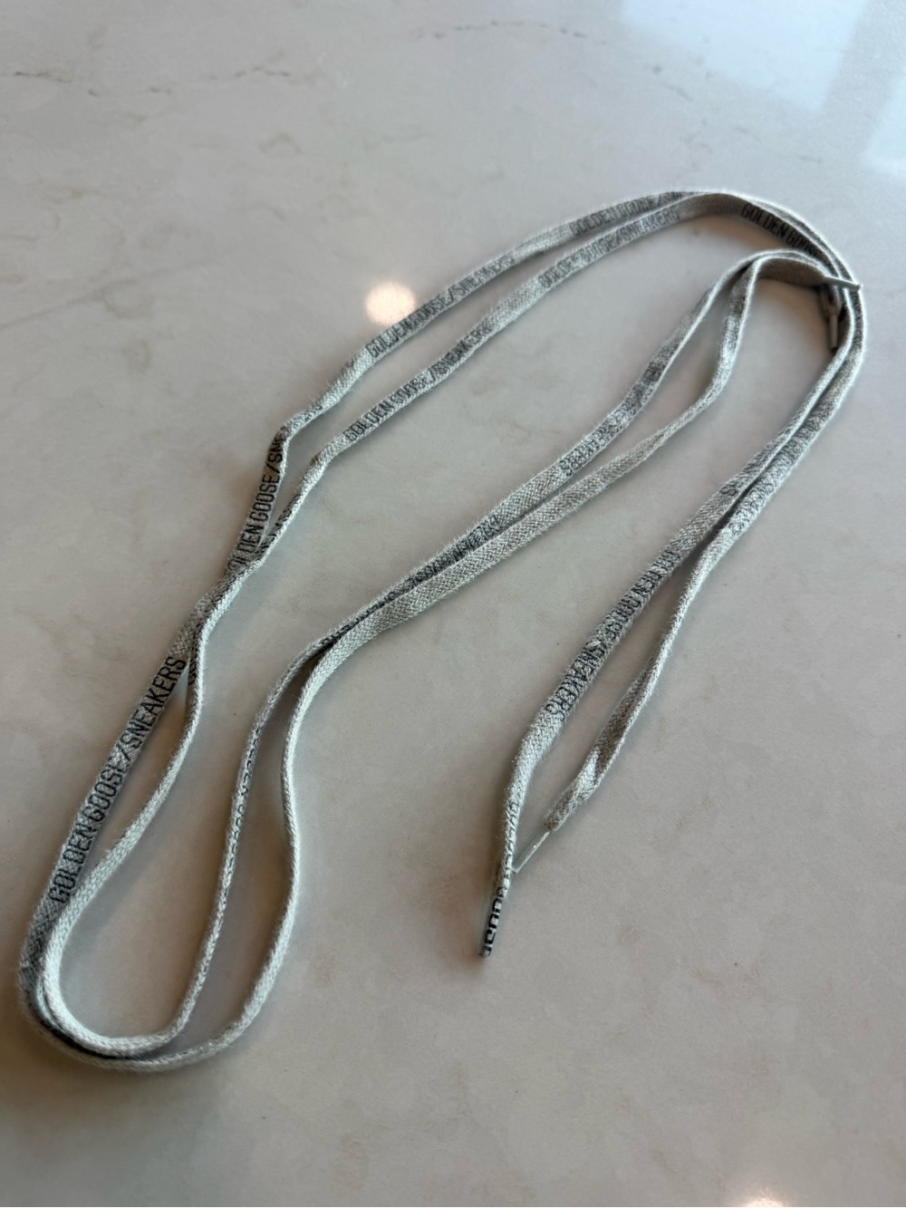 Golden Goose Gray Branded Shoelaces 44-inch